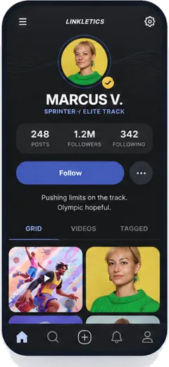 Linkletics profile screen