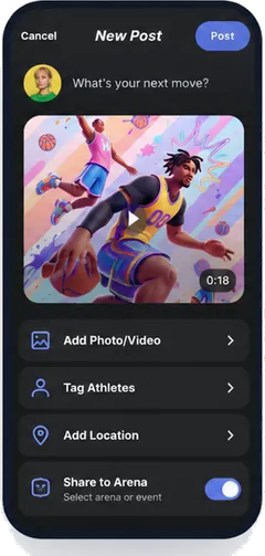 Linkletics post creation screen